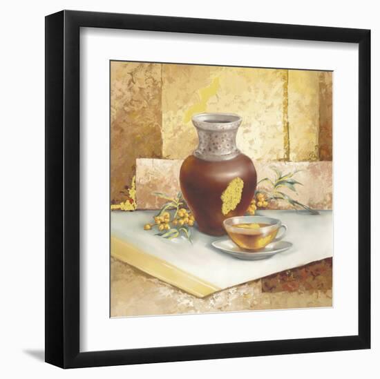 Still Life With Tea-Babicev Vjaceslav-Framed Art Print