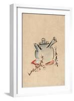 Still Life with Teapot and Cherry Blossom-null-Framed Art Print