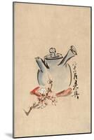 Still Life with Teapot and Cherry Blossom-null-Mounted Art Print