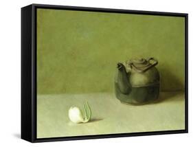 Still Life with Teapot and Onion-Emil Carlsen-Framed Stretched Canvas