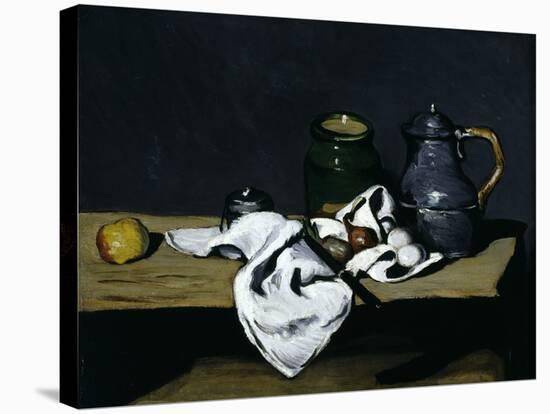 Still-Life with Teapot, c.1869-Paul Cézanne-Stretched Canvas