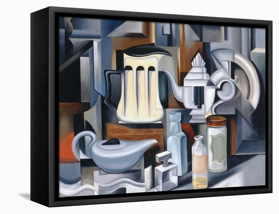 Still Life with Teapots-Catherine Abel-Framed Stretched Canvas