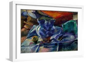 Still Life with the Jug, Bowl and Cutlery. 1916 (Painting)-Umberto Boccioni-Framed Giclee Print