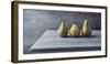 Still Life with Three Autumn Pears on an Old Table-Barbara Dudzinska-Framed Photographic Print