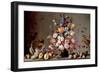 Still Life with Tilted Basket of Fruit, Vase of Flowers, and Shells-Balthasar van der Ast-Framed Giclee Print