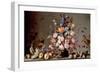 Still Life with Tilted Basket of Fruit, Vase of Flowers, and Shells-Balthasar van der Ast-Framed Giclee Print