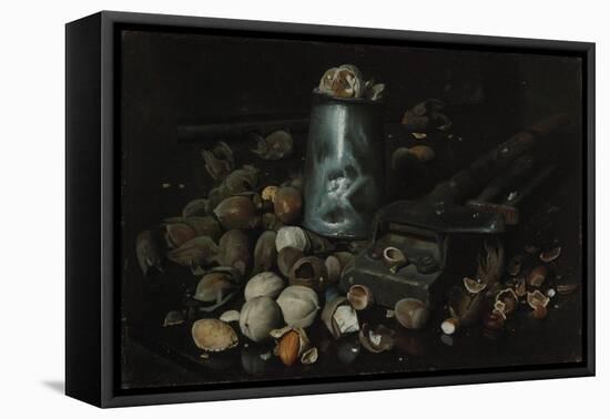 Still Life with Tin Can and Nuts, c.1886-Joseph Decker-Framed Stretched Canvas