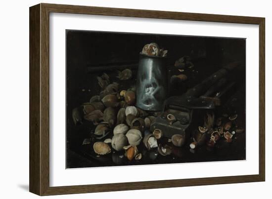 Still Life with Tin Can and Nuts, c.1886-Joseph Decker-Framed Giclee Print