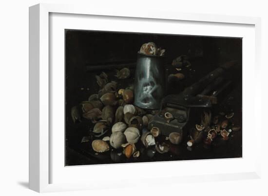 Still Life with Tin Can and Nuts, c.1886-Joseph Decker-Framed Giclee Print