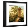 Still Life with Tropical Palms-Jean Capeinick-Framed Premium Giclee Print