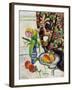 Still Life with Tulips and Fruit-George Leslie Hunter-Framed Giclee Print