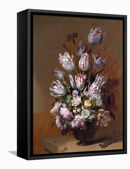 Still Life with Tulips and Other Flowers by Hans Bollongier-null-Framed Stretched Canvas