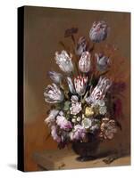 Still Life with Tulips and Other Flowers by Hans Bollongier-null-Stretched Canvas