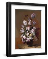 Still Life with Tulips and Other Flowers by Hans Bollongier-null-Framed Giclee Print