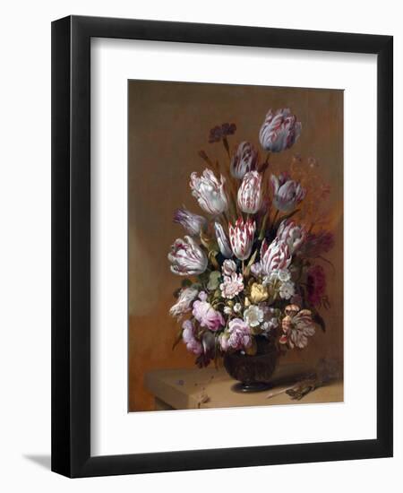 Still Life with Tulips and Other Flowers by Hans Bollongier-null-Framed Giclee Print