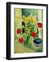 Still life with Tulips-Auguste Macke-Framed Giclee Print