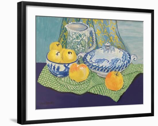 Still life with Tureen and Apples,1999,-Joan Thewsey-Framed Premium Giclee Print