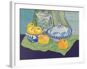 Still life with Tureen and Apples,1999,-Joan Thewsey-Framed Giclee Print