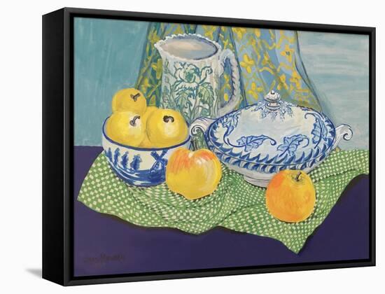Still life with Tureen and Apples,1999,-Joan Thewsey-Framed Stretched Canvas