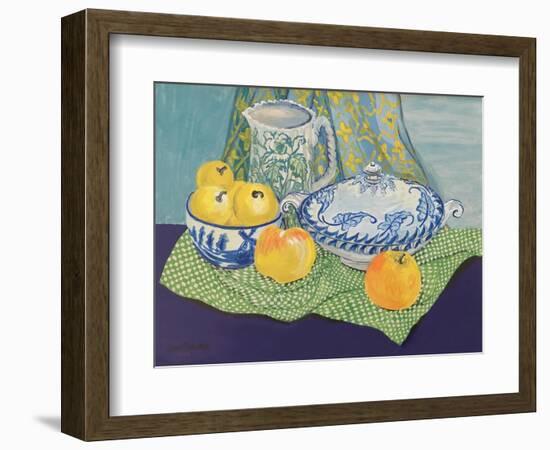 Still life with Tureen and Apples,1999,-Joan Thewsey-Framed Giclee Print