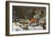 Still Life with Turkey Pie-Pieter Claesz-Framed Giclee Print