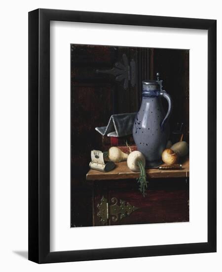 Still Life with Turnips and Beer Stein, 1893-David Gilmour Blythe-Framed Giclee Print