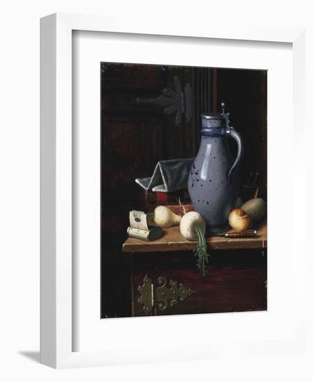 Still Life with Turnips and Beer Stein, 1893-David Gilmour Blythe-Framed Giclee Print