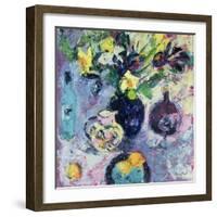 Still Life with Turquoise Bottle, 2002-Sylvia Paul-Framed Giclee Print