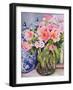 Still Life with Two Blue Ginger Jars-Joan Thewsey-Framed Giclee Print