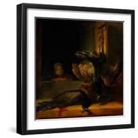 Still Life with Two Peacocks and a Girl, Ca 1639-Rembrandt van Rijn-Framed Giclee Print