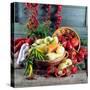 Still Life with Various Hungarian Peppers-null-Stretched Canvas