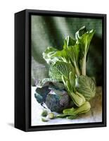 Still Life with Various Sorts of Cabbage-Alan Richardson-Framed Stretched Canvas