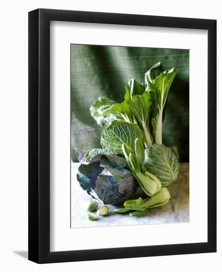 Still Life with Various Sorts of Cabbage-Alan Richardson-Framed Premium Photographic Print