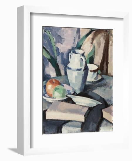 Still Life with Vase and Books-Samuel John Peploe-Framed Giclee Print