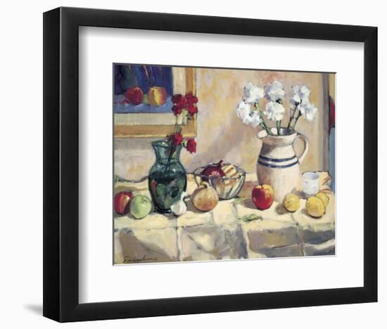 Still Life with Vase and Pitcher-Tony Saladino-Framed Art Print