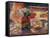 Still Life with Vase of Flowers-Robert Delaunay-Framed Stretched Canvas
