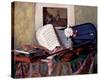 Still Life with Violin-Henri Ottmann-Stretched Canvas