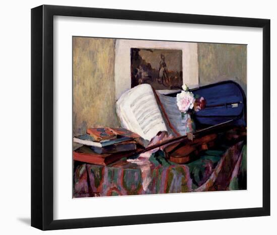 Still Life with Violin-Henri Ottmann-Framed Art Print