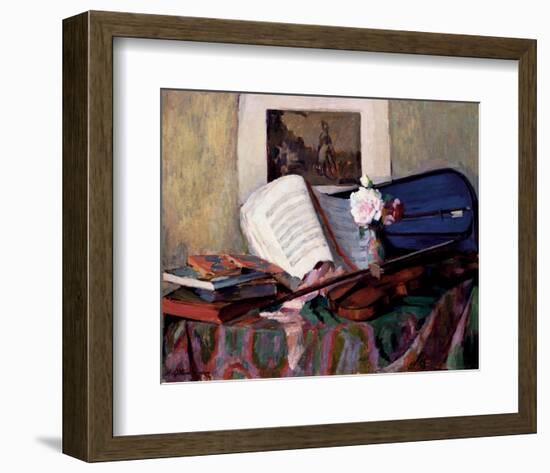 Still Life with Violin-Henri Ottmann-Framed Art Print