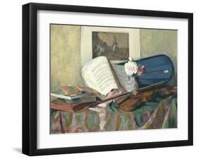 Still Life with Violin-Henri Ottmann-Framed Giclee Print