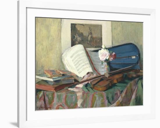 Still Life with Violin-Henri Ottmann-Framed Giclee Print