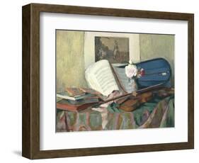 Still Life with Violin-Henri Ottmann-Framed Giclee Print