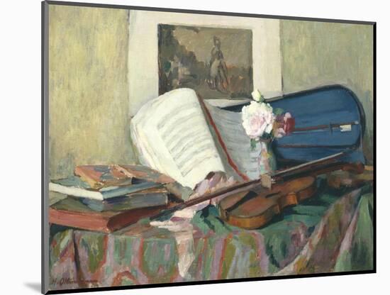 Still Life with Violin-Henri Ottmann-Mounted Giclee Print