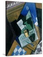 Still Life with Water Bottle, Bottle and Fruit Dish, 1915-Juan Gris-Stretched Canvas