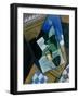 Still Life with Water Bottle, Bottle and Fruit Dish, 1915-Juan Gris-Framed Giclee Print