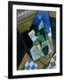 Still Life with Water Bottle, Bottle and Fruit Dish, 1915-Juan Gris-Framed Giclee Print