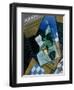 Still Life with Water Bottle, Bottle and Fruit Dish, 1915-Juan Gris-Framed Giclee Print