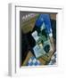 Still Life with Water Bottle, Bottle and Fruit Dish, 1915-Juan Gris-Framed Giclee Print