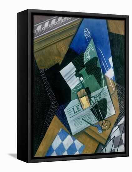 Still Life with Water Bottle, Bottle and Fruit Dish, 1915-Juan Gris-Framed Stretched Canvas