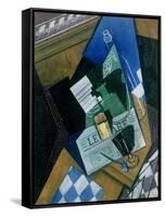 Still Life with Water Bottle, Bottle and Fruit Dish, 1915-Juan Gris-Framed Stretched Canvas